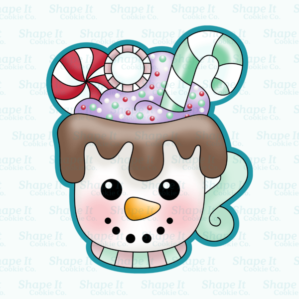 Candyland Snowman Mug Cookie Cutter - Image 2
