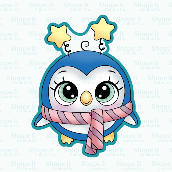 Chubby Penguin with Stars Cookie Cutter - Image 2