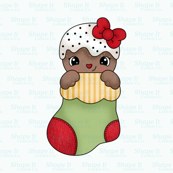 Gingerbread Girl Christmas Stocking Cookie Cutter