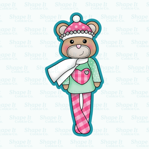 Tall Plaid Bear Cookie Cutter - Image 2