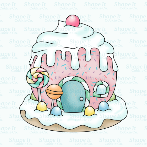 Winter Candyland House Cookie Cutter