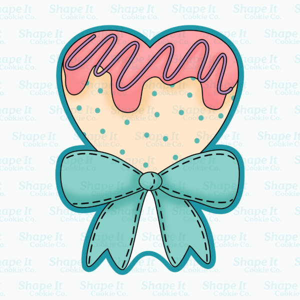 Candy Heart with Bow Cookie Cutter - Image 2