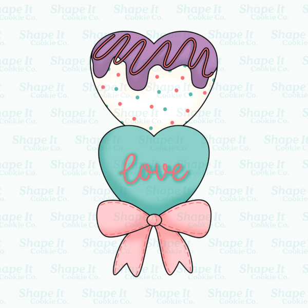 Candy Hearts with Bow Cookie Cutter