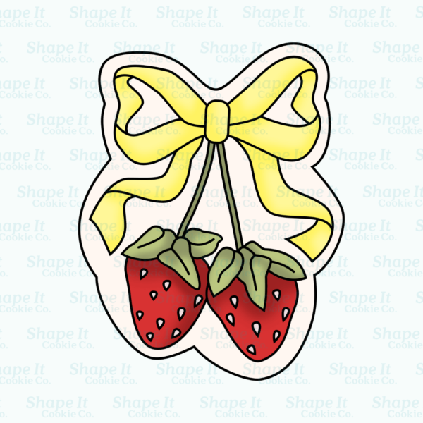 Heart Cherries (Berries) with Bow Cookie Cutter - Image 3