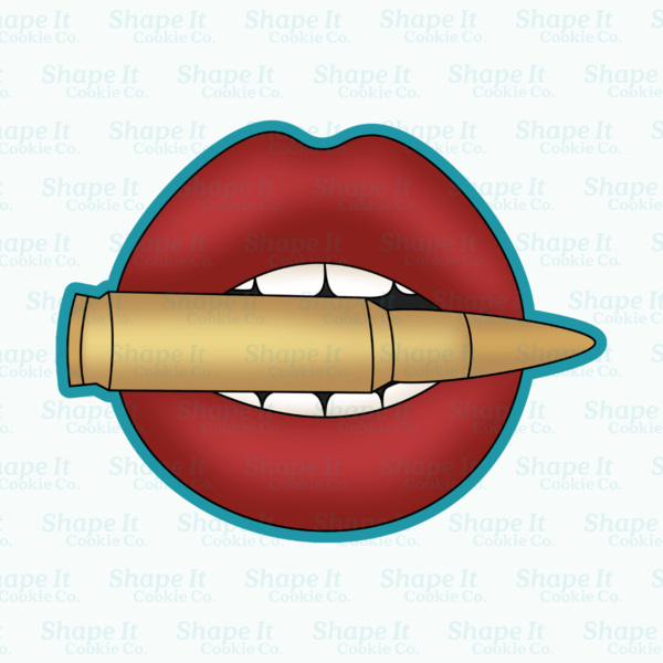 Lips Biting Bullet Cookie Cutter - Image 2