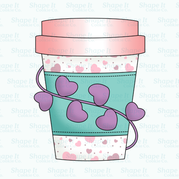Valentine Coffee To-Go Cup Cookie Cutter