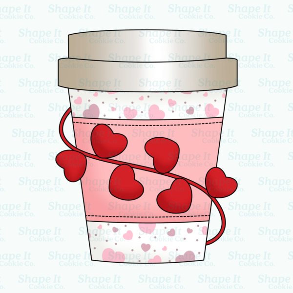Valentine Coffee To-Go Cup Cookie Cutter - Image 4