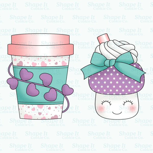 Valentine Coffee To-Go Cup Cookie Cutter - Image 3