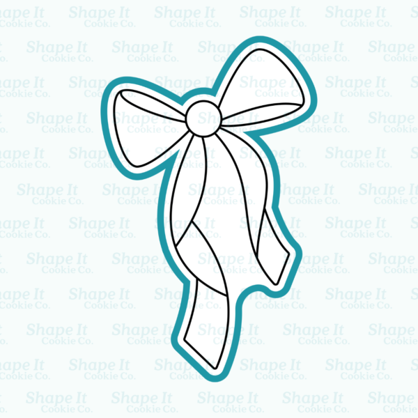 Cute Long Tail Bow Cookie Cutter + Embosser - Image 2