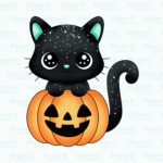 Black Cat Inside Pumpkin Cookie Cutter