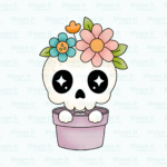 Skeleton Flower Pot Cookie Cutter